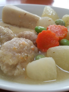時間差!鶏団子&高野豆腐☆大根煮/味噌煮-レシピのメイン写真