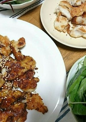 鶏むね肉のガーリック照り焼き-レシピのメイン写真