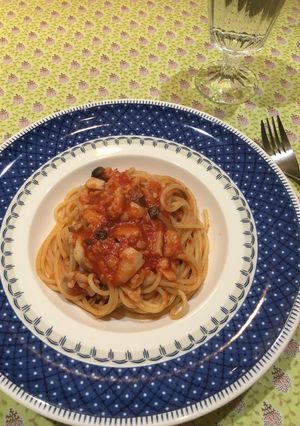 生たらとしめじのトマトソーススパゲティ-レシピのメイン写真