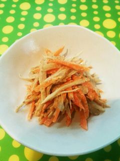 レンジで簡単!5分でごぼうサラダ♪-レシピのメイン写真