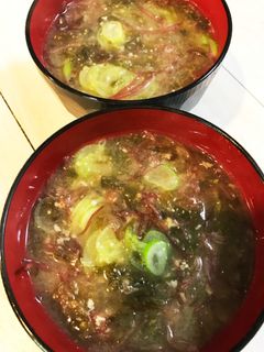 ふのりと★アオサと★ネギのお味噌汁★簡単-レシピのメイン写真