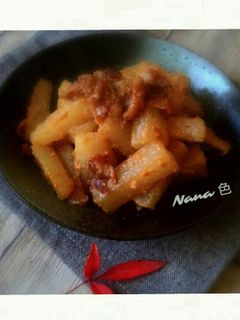 大根と豚肉のみそバター炒め-レシピのメイン写真