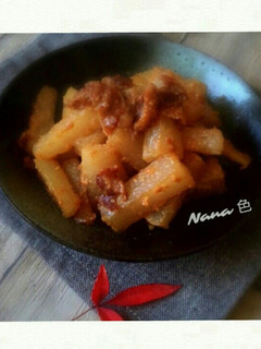 大根と豚肉のみそバター炒め-レシピのメイン写真