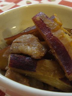 サツマイモと豚肉の甘辛煮-レシピのメイン写真