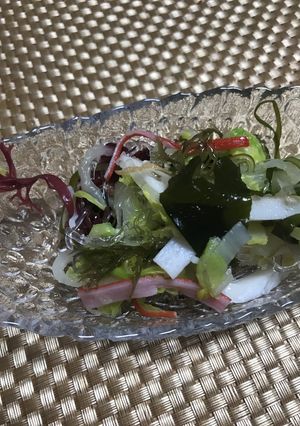 ☆白菜と海藻のお酢サラダ☆-レシピのメイン写真