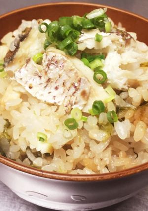真鯛とあおさの炊き込みご飯-レシピのメイン写真