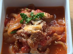 もつ鍋用モツ肉でモツのトマト煮込み-レシピのメイン写真