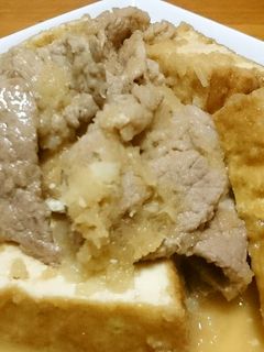 豚肉と厚揚げのさっぱりみぞれ煮♪-レシピのメイン写真