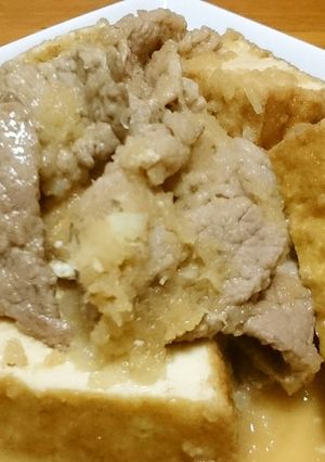 豚肉と厚揚げのさっぱりみぞれ煮♪-レシピのメイン写真