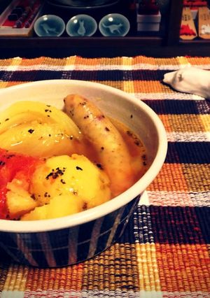 丸ごとトマトを煮込むほんのりカレースープ-レシピのメイン写真