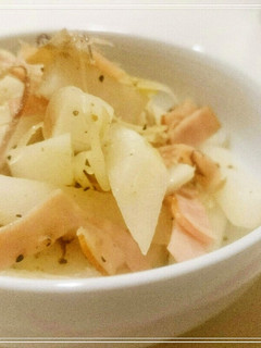 大根と茗荷の塩蒸炒め:お弁当野菜おかず-レシピのメイン写真