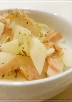 大根と茗荷の塩蒸炒め：お弁当野菜おかず-レシピのメイン写真