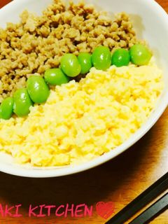 ♡鶏そぼろの二色丼♡-レシピのメイン写真