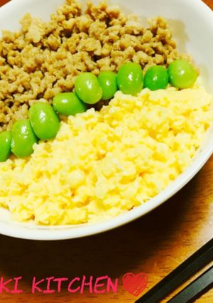 ♡鶏そぼろの二色丼♡-レシピのメイン写真