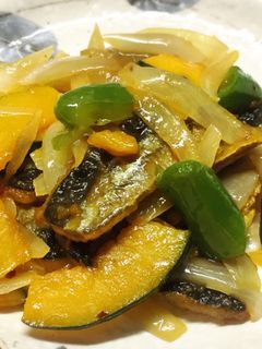 秋刀魚の竜田揚げとお野菜の照り焼き炒め-レシピのメイン写真