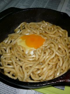 鶏ちゃん焼きの〆の焼きうどん-レシピのメイン写真