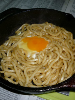 鶏ちゃん焼きの〆の焼きうどん-レシピのメイン写真
