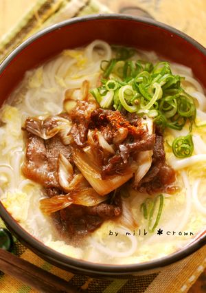 とろ〜り卵のあんかけ甘辛☆肉うどん-レシピのメイン写真