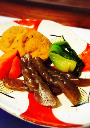 ねじりこんにゃく•がんも•人参の煮物♪-レシピのメイン写真