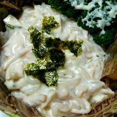 รูปของ 白滝のクリームパスタ風❁