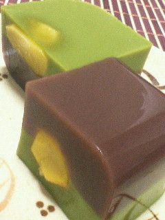 ★栗が隠れんぼ★ 抹茶と餡の羊羹-レシピのメイン写真
