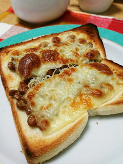 納豆としらすのチーズトースト-レシピのメイン写真