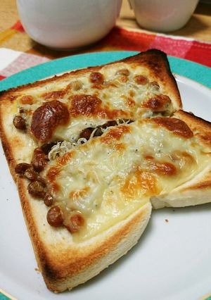 納豆としらすのチーズトースト-レシピのメイン写真