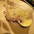 昆布蒸鶏の葱ソース