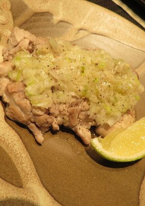 昆布蒸鶏の葱ソース-レシピのメイン写真