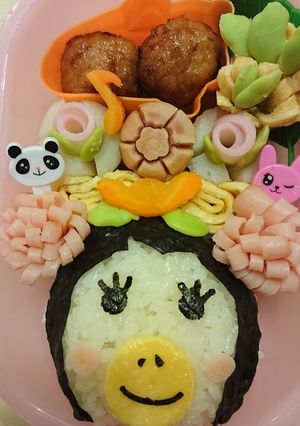 キャラ弁当❇簡単✨ももかっぱちゃん-レシピのメイン写真