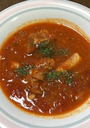 簡単缶詰レシピ!鯖缶のトマトスープ煮-レシピのメイン写真