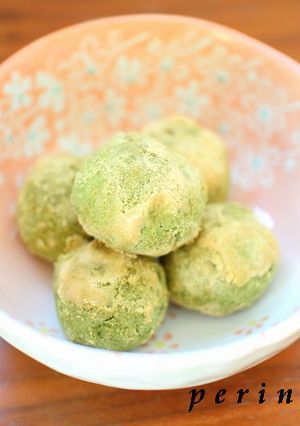 バター控えめ*抹茶のスノーボールクッキー-レシピのメイン写真
