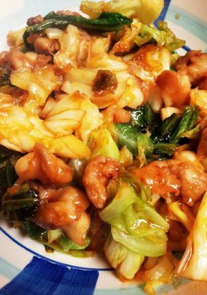 鶏軟骨とキャベツの甘辛炒め-レシピのメイン写真