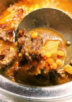 手抜き肉団子とトルコレンズ豆の洋煮-レシピのメイン写真