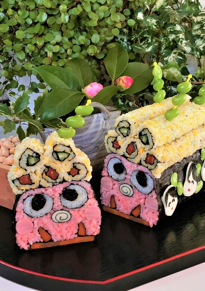 節分＊鬼の飾り巻き寿司ケーキ＊恵方巻き-レシピのメイン写真