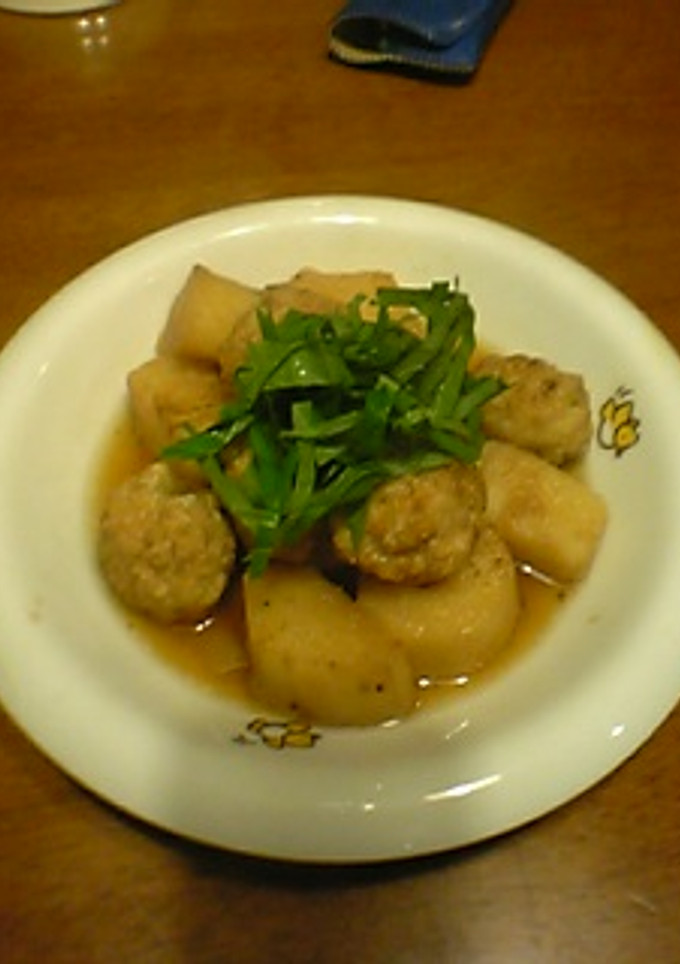 長芋と鶏つくねの揚げ煮。-レシピのメイン写真
