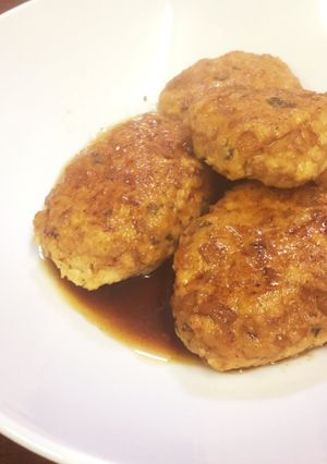 簡単！和風鶏つくねハンバーグ♡-レシピのメイン写真