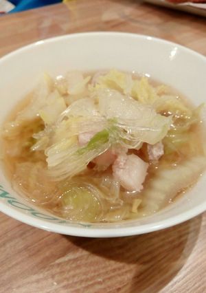 満腹☆白菜と豚バラの春雨スープ(鍋)-レシピのメイン写真