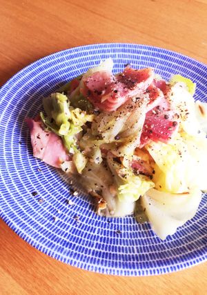 お鍋で５分☆ベーコンキャベツ-レシピのメイン写真