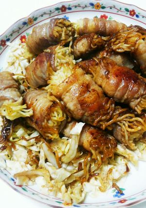 肉巻き焼きそば-レシピのメイン写真