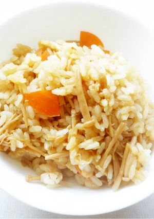 手作りなめ茸の炊き込みご飯-レシピのメイン写真