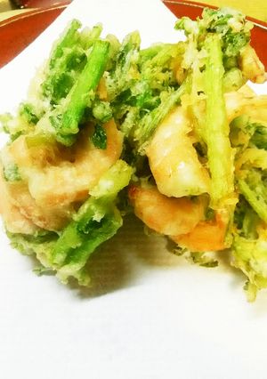 簡単!芝エビとセリDEサクサクかき揚げ♪-レシピのメイン写真