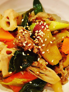 彩り冬野菜と牛肉甘辛炒め煮-レシピのメイン写真