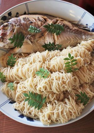 日野祭のごちそう「鯛そうめん」-レシピのメイン写真