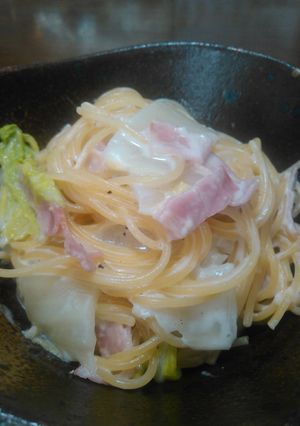 簡単♪白菜のワンポットミルクパスタ-レシピのメイン写真