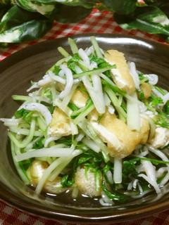 水菜と油揚げとしらすの炊き合わせ-レシピのメイン写真