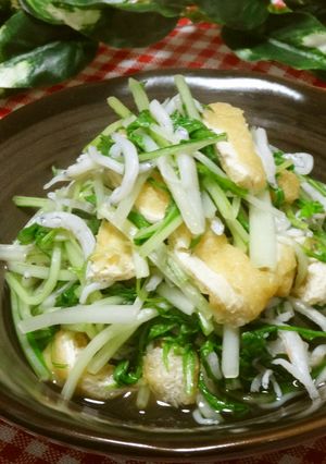 水菜と油揚げとしらすの炊き合わせ-レシピのメイン写真