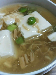 ほんわか♬ホタテ貝柱と豆腐の餡掛けスープ-レシピのメイン写真