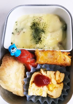 晩の残り物で木曜日のお弁当♫-レシピのメイン写真