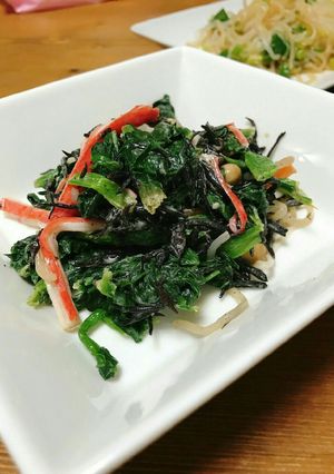 ひじきの煮物でほうれん草サラダ-レシピのメイン写真